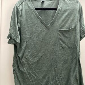 SHEIN Green Short Sleeve Tee Casual Essential